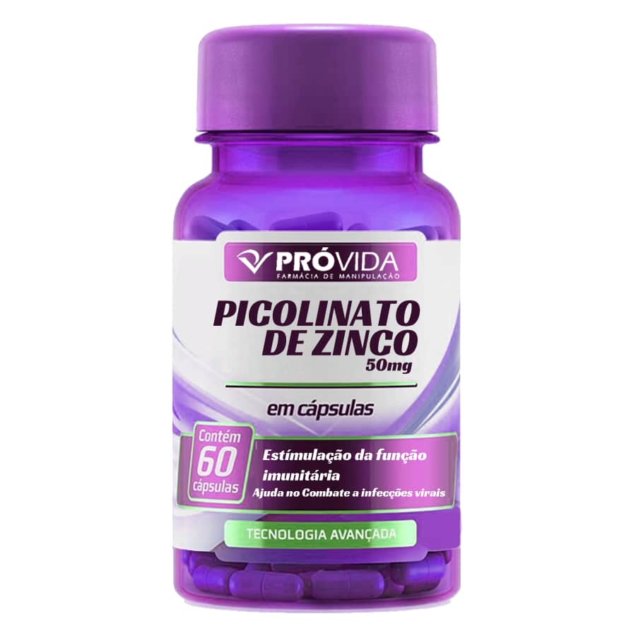 Picolinato de Zinco 50mg (Cápsulas) - Pró Vida Farma