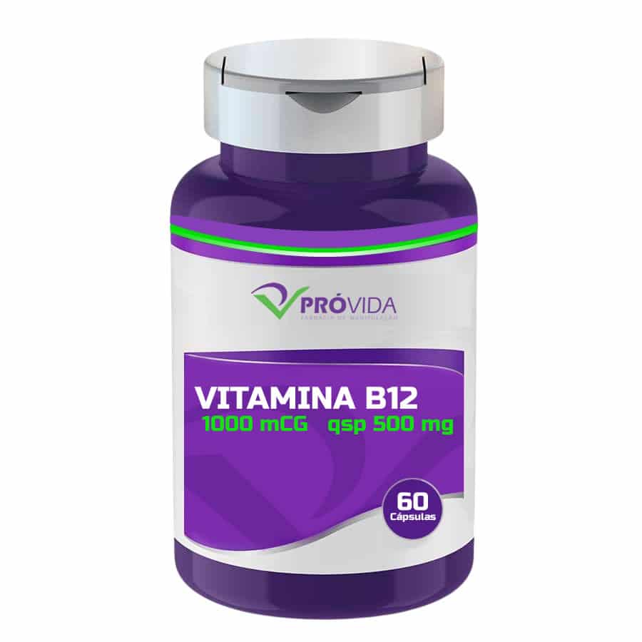 VITAMINA B12 1000 mcg qsp 500 mg - Pró Vida Farma