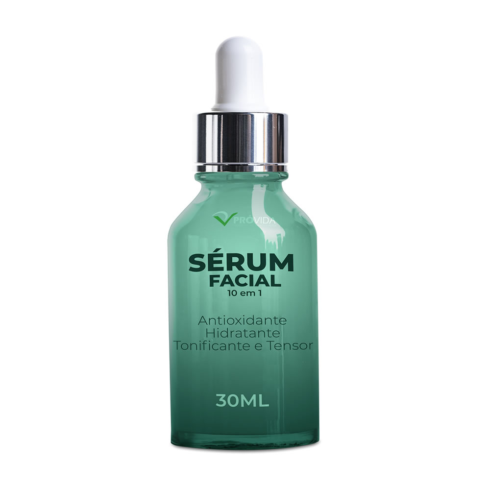Sérum Facial 10 EM 1, Antioxidante Hidratante Tonificante e Tensor 30 ML - + de 35 Anos - Pró Vida Farma