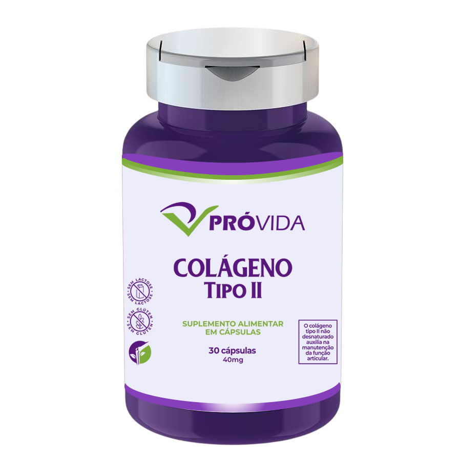 Colágeno tipo II + condroitina - 30 Cápsulas - Pró Vida Farma