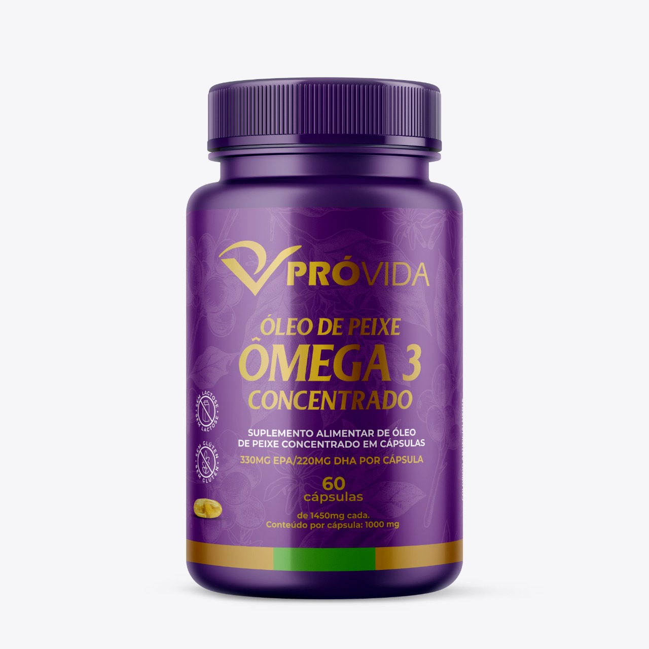 Ômega 3 concentrado 330 mg EPA/ 220 MG DHA 60 Cápsulas - Pró Vida Farma