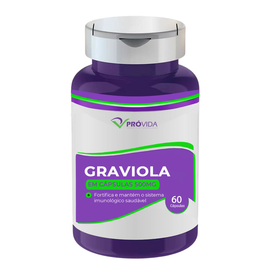 GRAVIOLA 500 MG - 60 CÁPSULAS - Pró Vida Farma