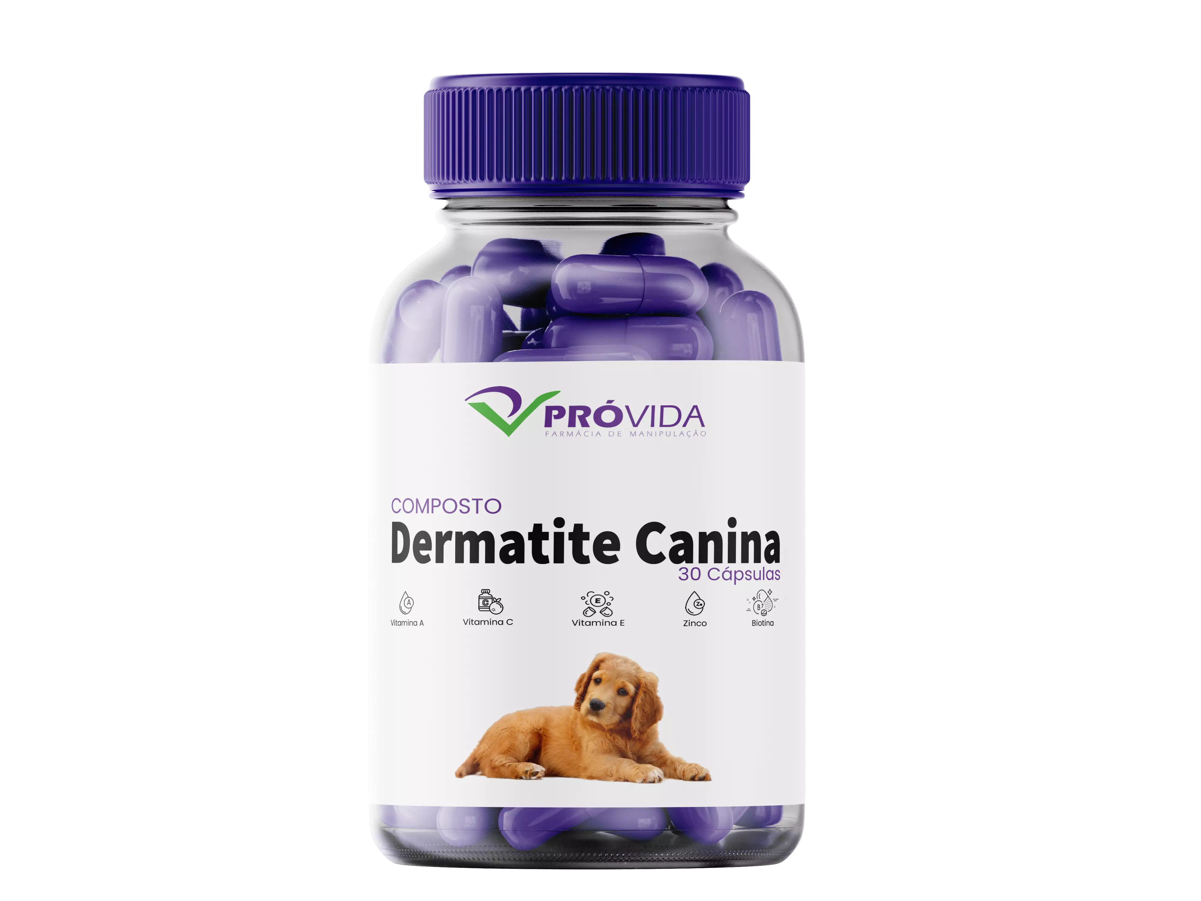 Dermatite Canina - 30 Cápsulas - Pró Vida Farma