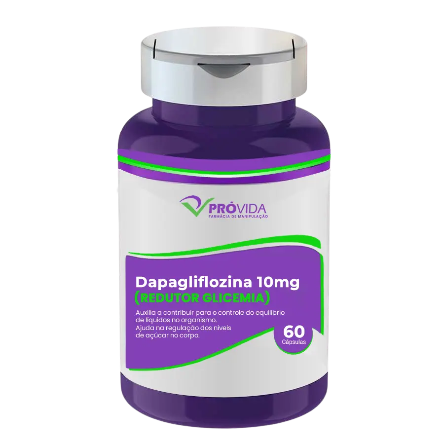 Dapagliflozina 10mg (REDUTOR GLICEMIA) - 60 CÁPSULAS - Pró Vida Farma