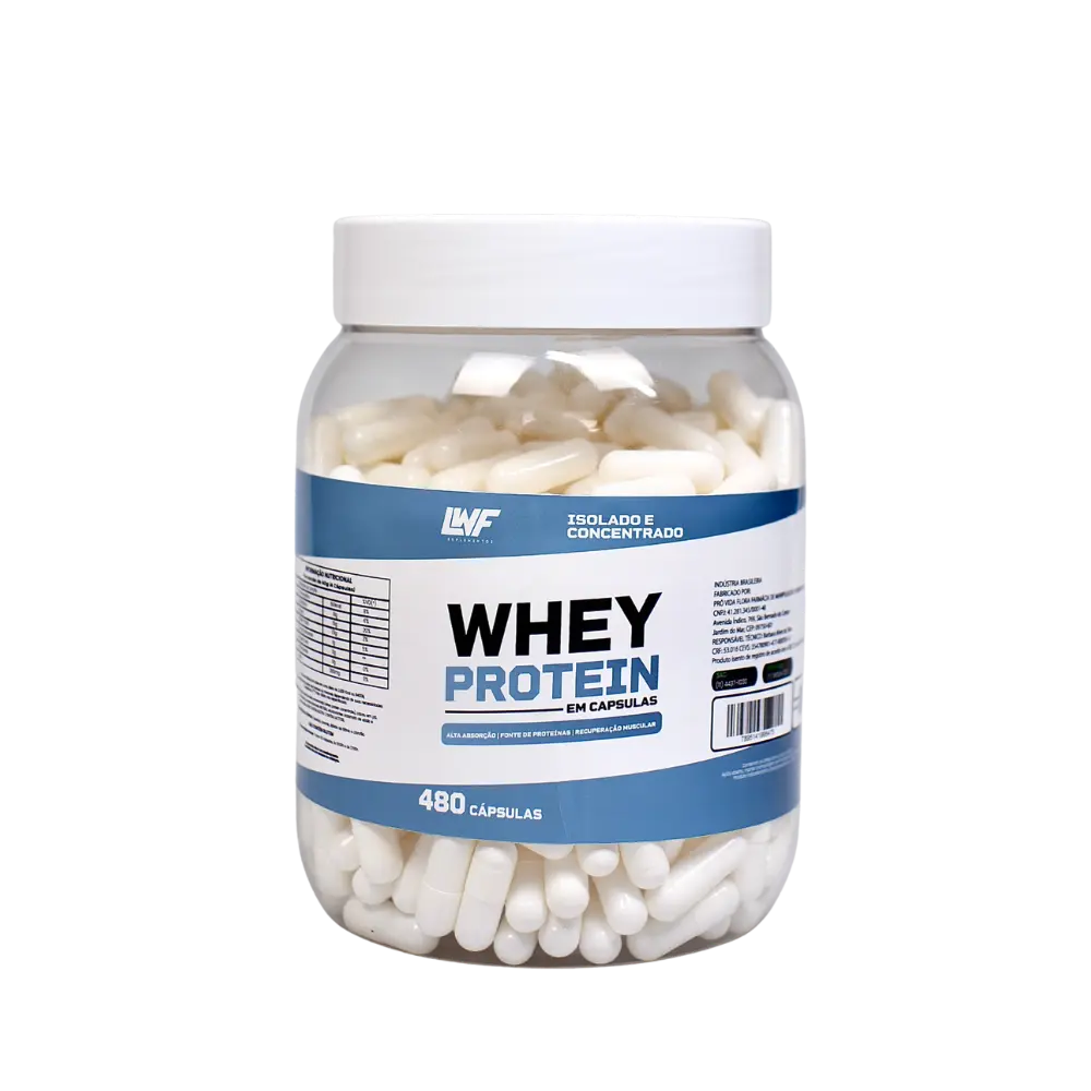 Whey Protein Isolado e Concentrado -  480 Cápsulas - Pró Vida Farma