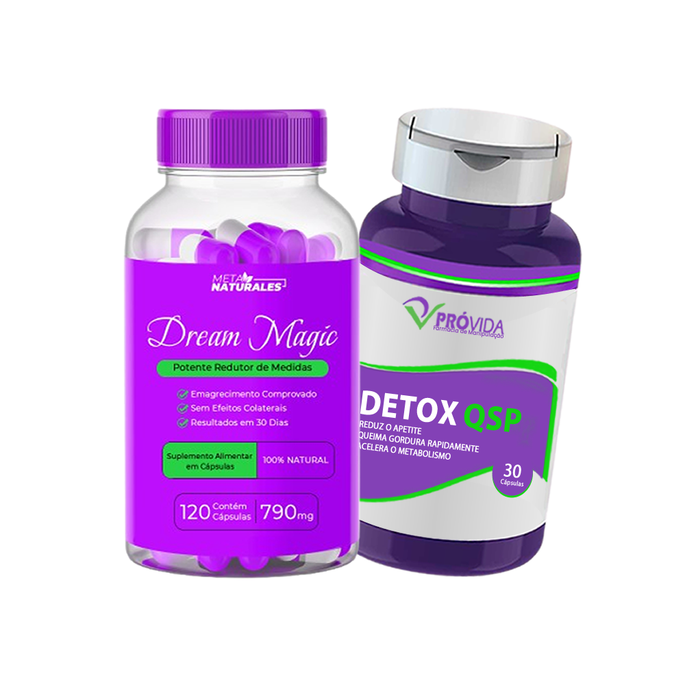 Compre - Dream Magic - 120 Cápsulas - Ganhe um Detox QSP 30 Cápsulas - Pró Vida Farma